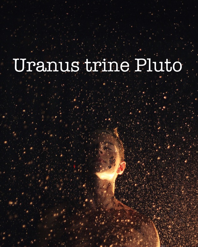 Uranus trine Pluto - person emerging from darkness in fire